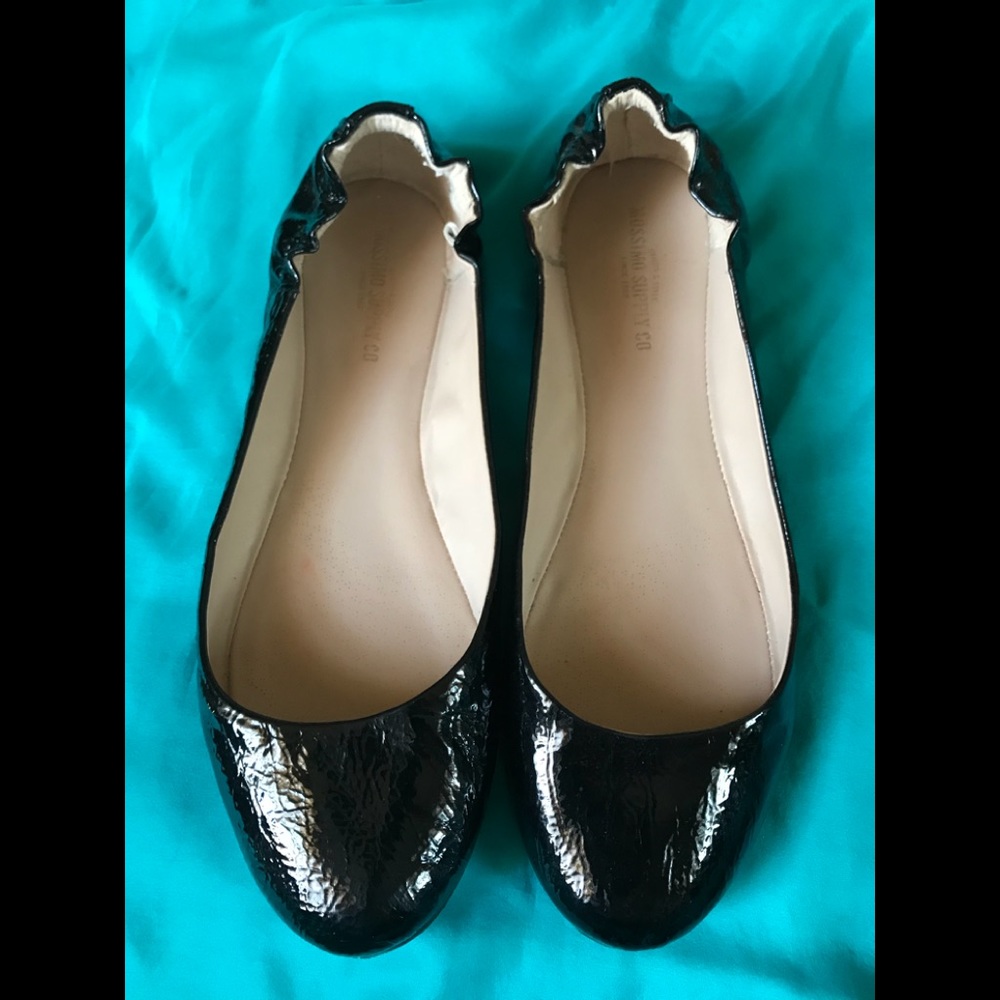 MOSSIMO SUPPLY CO. Black Faux Leather Ballet Flats